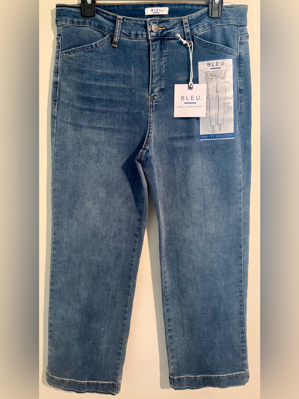 NWT Women’s Sz 10 BLEU Denim High Rise Tummy Control Stretchy Straight Jeans